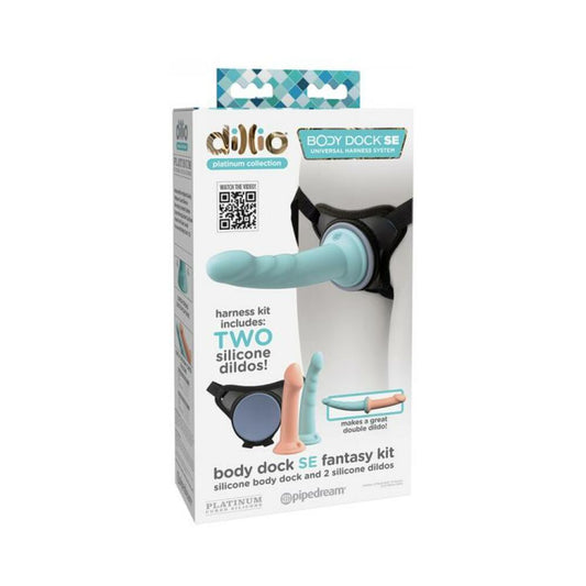 Dillio Platinum Body Dock Se Fantasy Kit With 6 & 7 In. Silicone Dildos