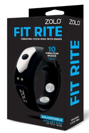 Zolo Fit Rite Adj Vibe Cockring Snaps