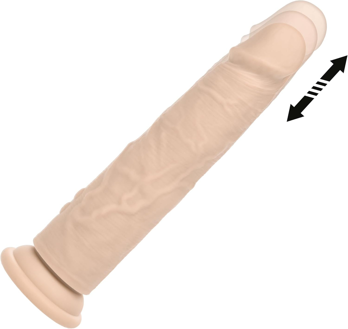 Studs Rechargeable Vibrating Thrusting Silicone 6.5IN