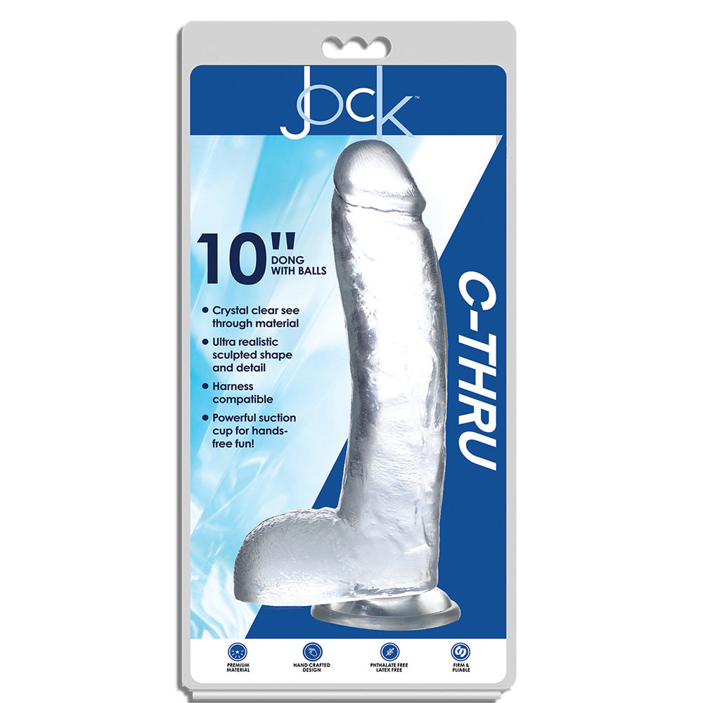 Jock C-Thru Dildo - 10.5 Inch
