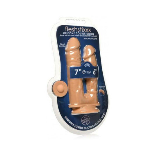 Fleshstixxx Silicone Dbl Dildo Tan
