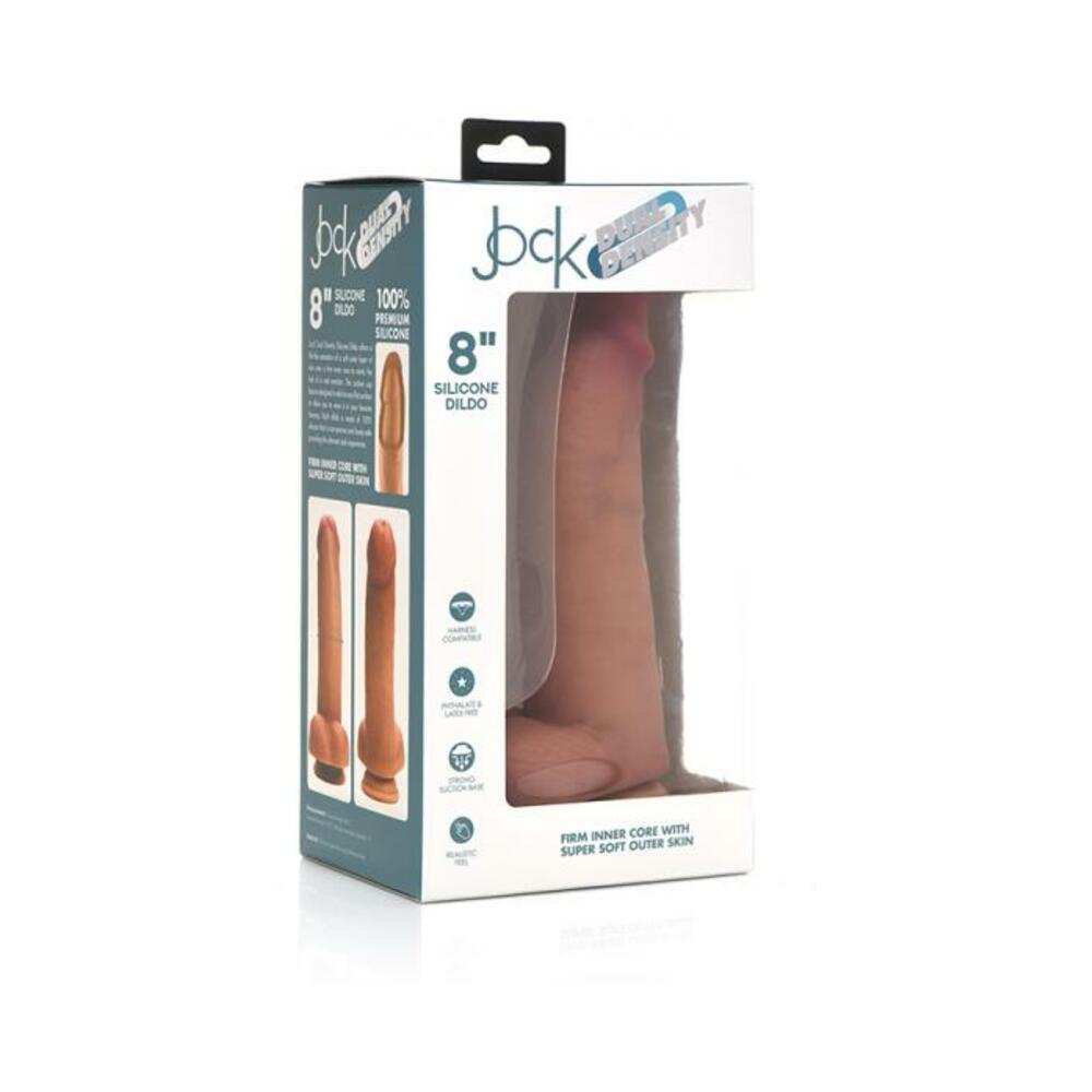 Ultra Realistic Dual Density Silicone Dildo with Balls - 8 Inch