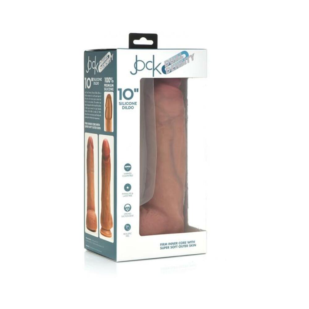Ultra Realistic Dual Density Silicone Dildo with Balls - 10 Inch