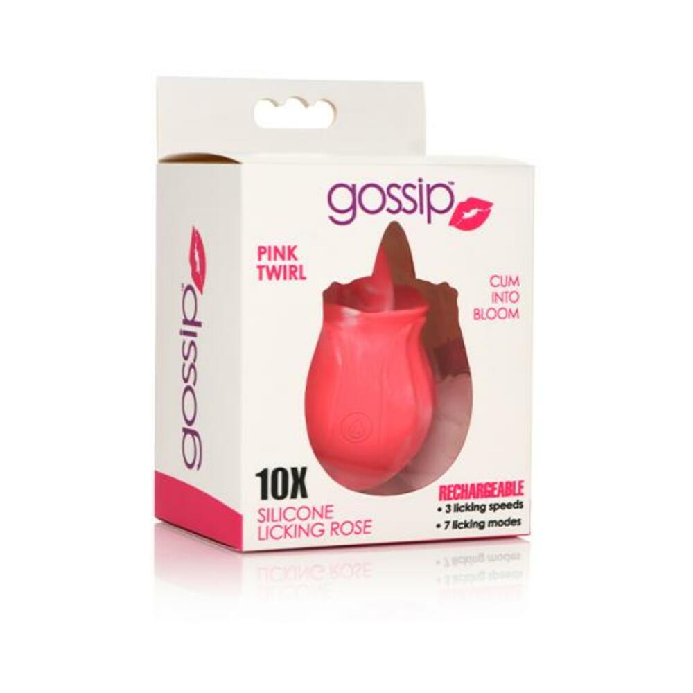 10X Pink Twirl Silicone Licking Rose