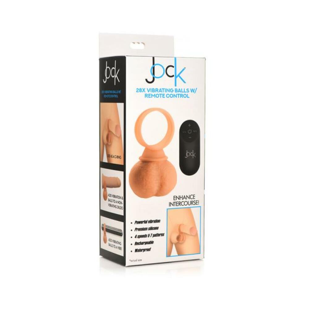 28X Vibrating Realistic Balls with Remote - 35mm