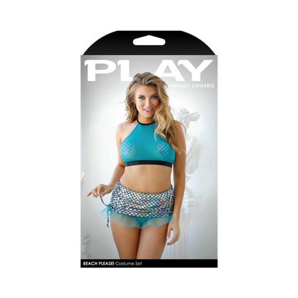 Play Beach Please Mermaid Costume L/xl Teal
