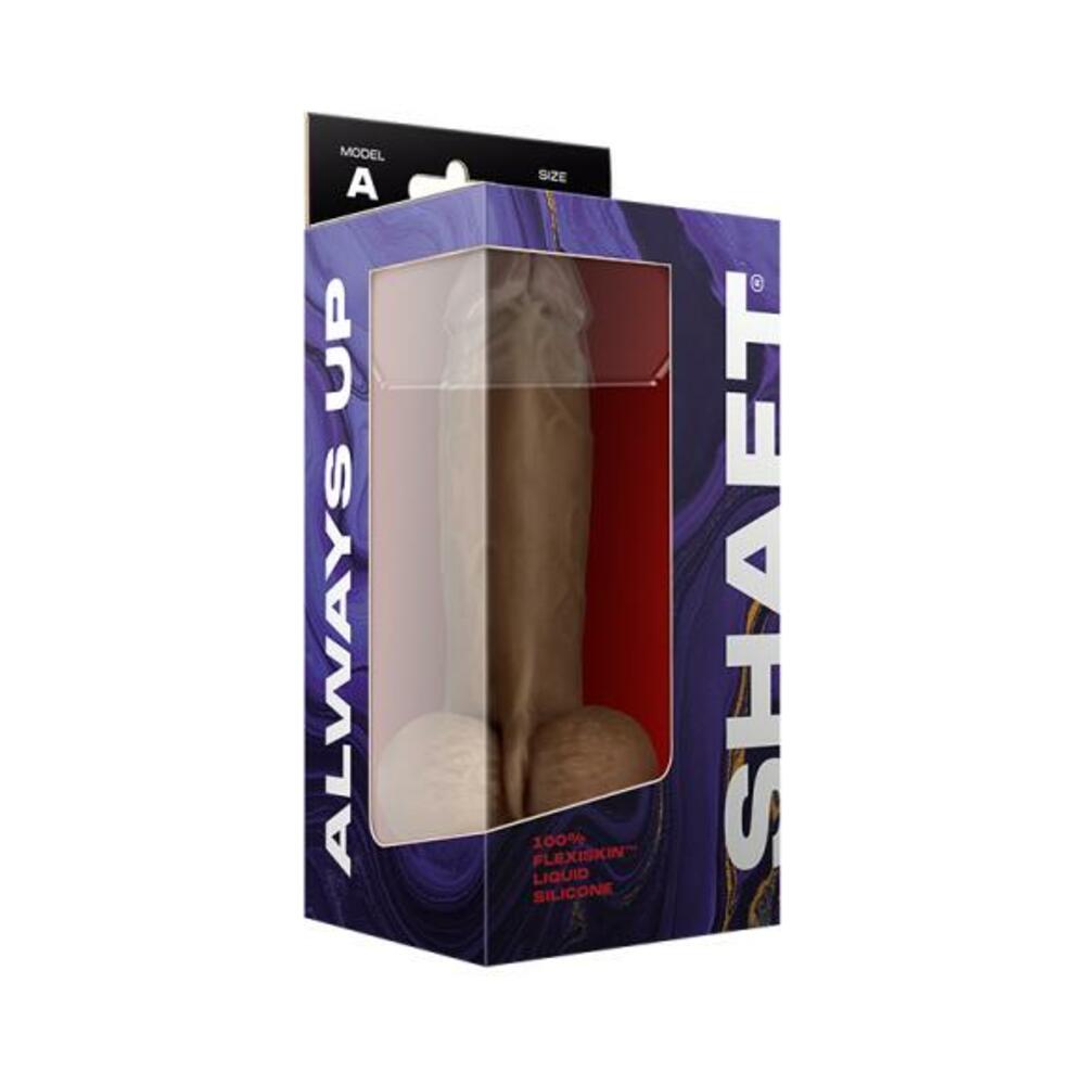 Shaft Model A Liquid Silicone Dong With Balls 8.5 In. Oak