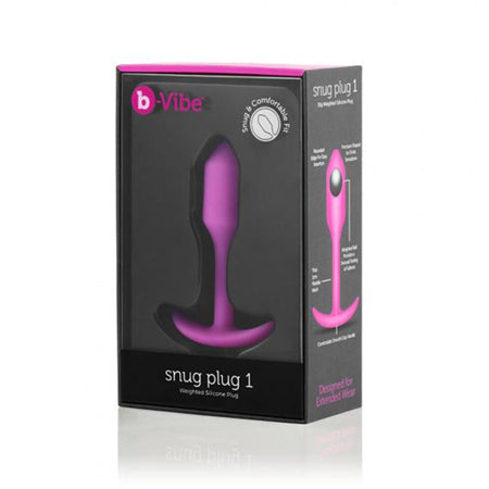 B-Vibe Weighted Snug Plug 1 - 55 g Fuchsia