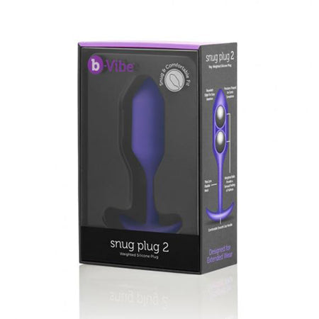 B-Vibe Weighted Snug Plug 2 - 114 g Purple