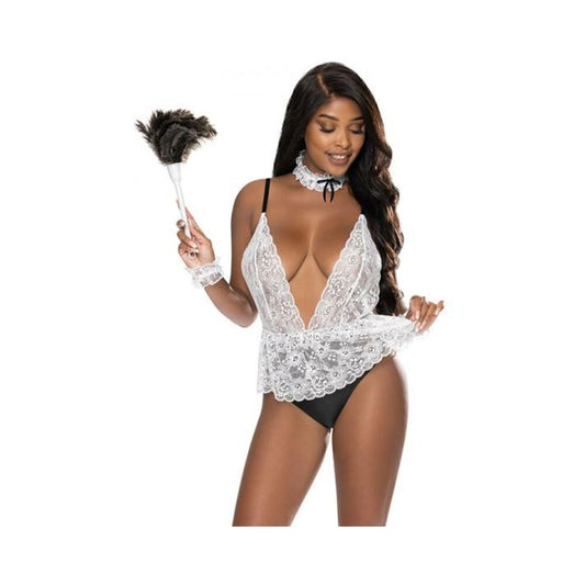 Magic Silk Dress Up Full Service Costume White L/xl