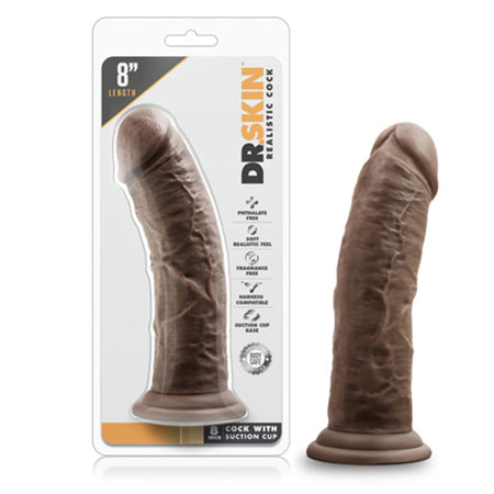Dr. Skin - 8 Inch Cock With Suction Cup - Chocolate