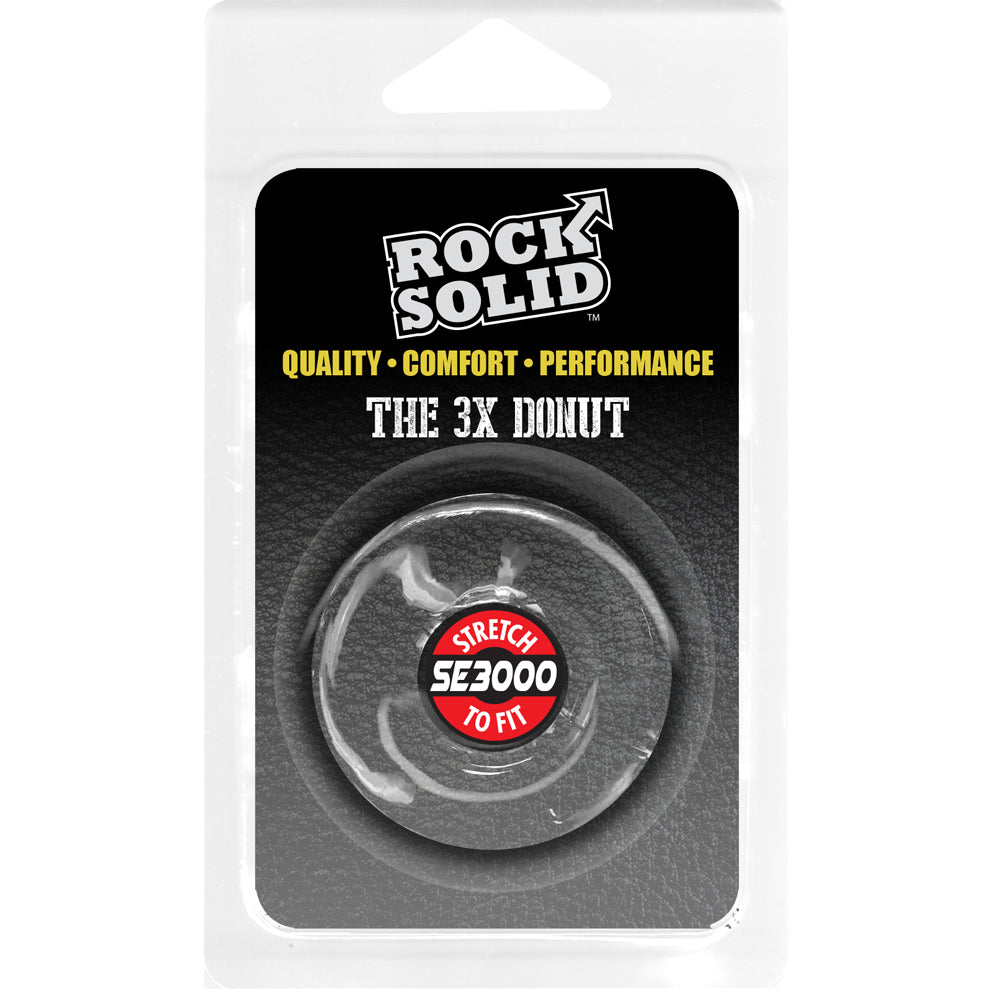 Rock Solid 3 Clear Donut Ring
