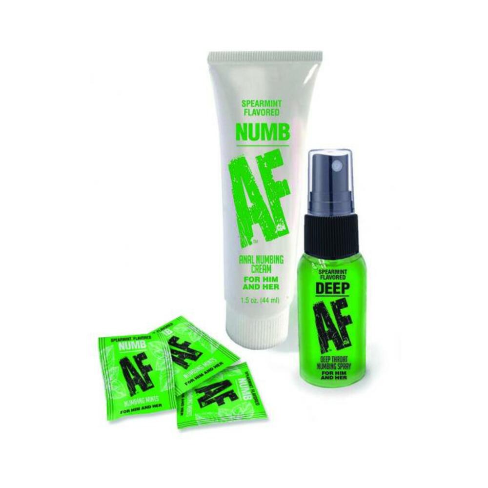 Numb Af Kit Gel, Spray, And Mints