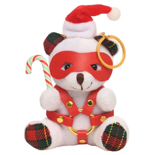 Holiday Bondage Bear Keychain - Brown