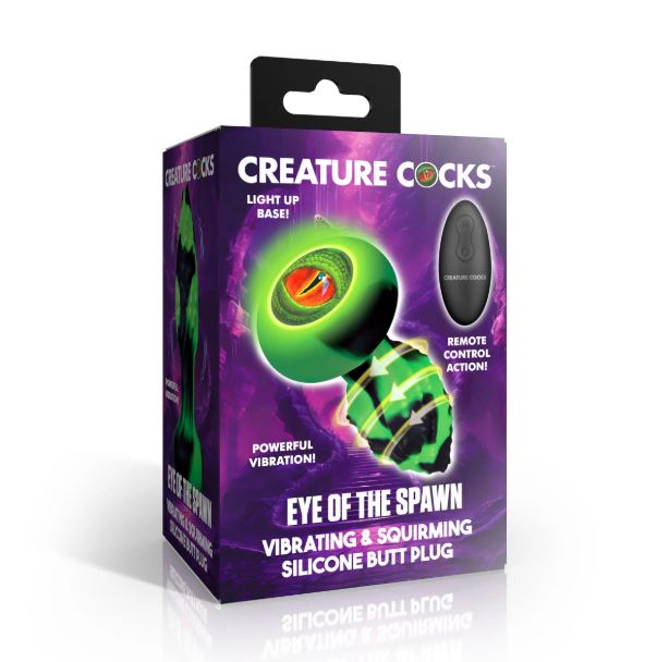 Eye of the Spawn Vibrating & Squirming Silicone Butt Plug