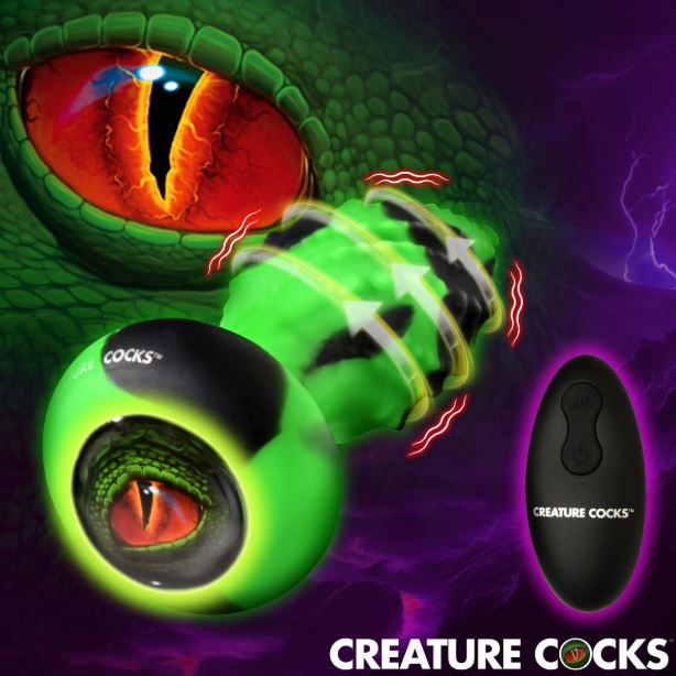Eye of the Spawn Vibrating & Squirming Silicone Butt Plug