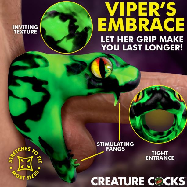 Master Cobra Silicone Cock Ring - Green