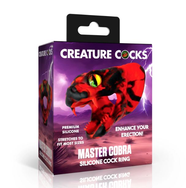 Master Cobra Silicone Cock Ring - Red