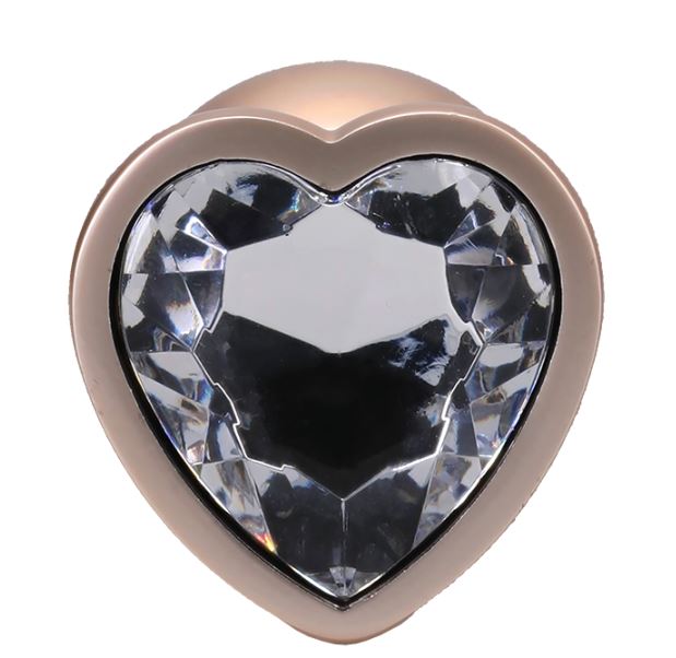 Booty Bling Heart Diamond Jew/ Metal Plug L/gold