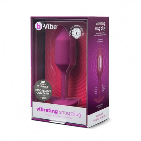 B-Vibe Vibrating Weighted Snug Plug M - 112 g Rose