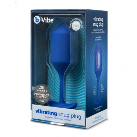 B-Vibe Vibrating Weighted Snug Plug XL - 247 g Navy