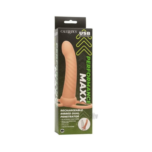 Performance Maxx Ribbed Dual Penetrator Ivory