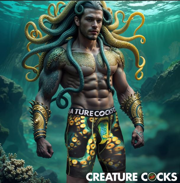 Creature Wear Monstropus Tentacled Monster Boxer Shorts - Large