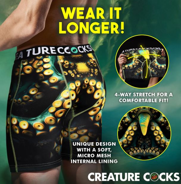 Creature Wear Monstropus Tentacled Monster Boxer Shorts - X-Large