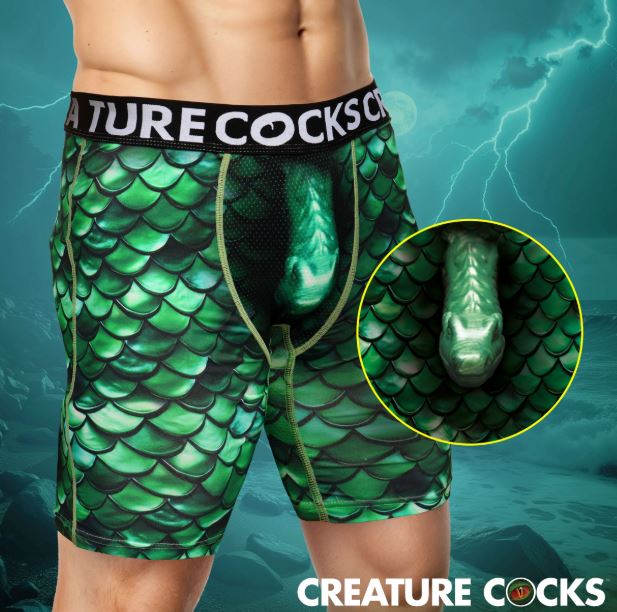 Creature Wear Cockness Monster Lake Creature Boxer Shorts - X-Large