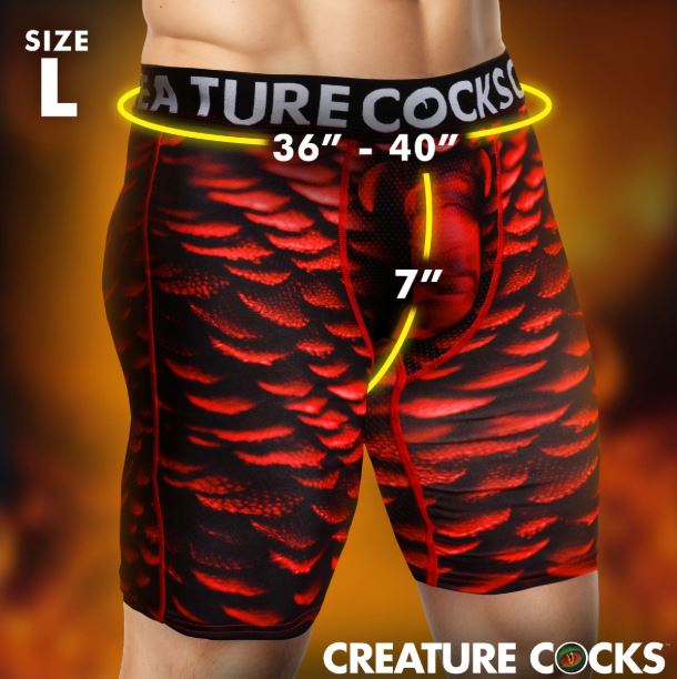 Creature Wear Horny Devil Demon Boxer Shorts - Large