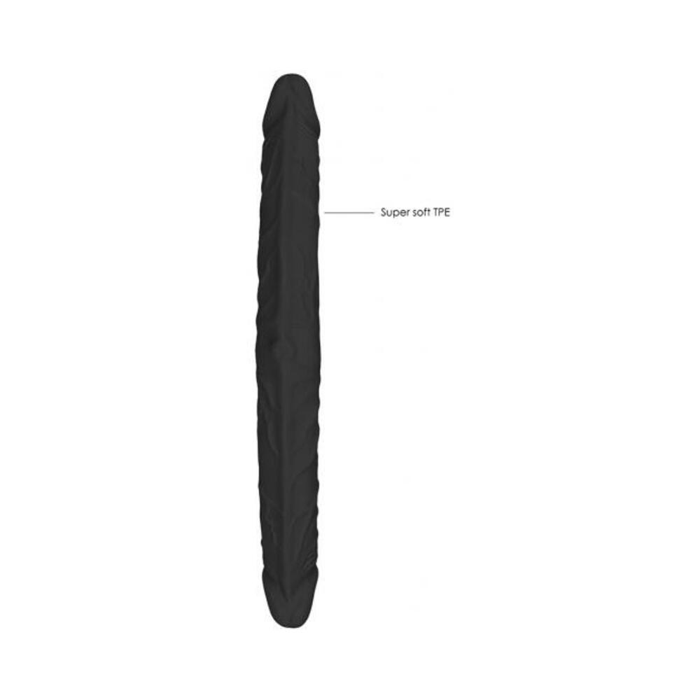 Realrock Skin Double Dong 14 In. Flexible Dual-ended Dildo Black