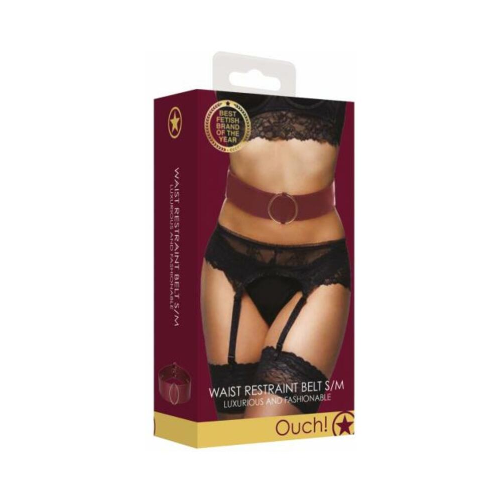 Ouch Halo Waist Belt S/m Burgundy