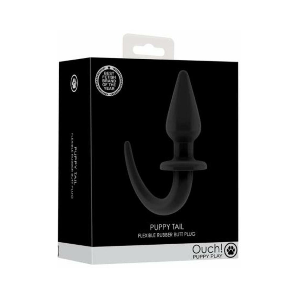 Shots Ouch Puppy Play Tail Butt Plug - Black