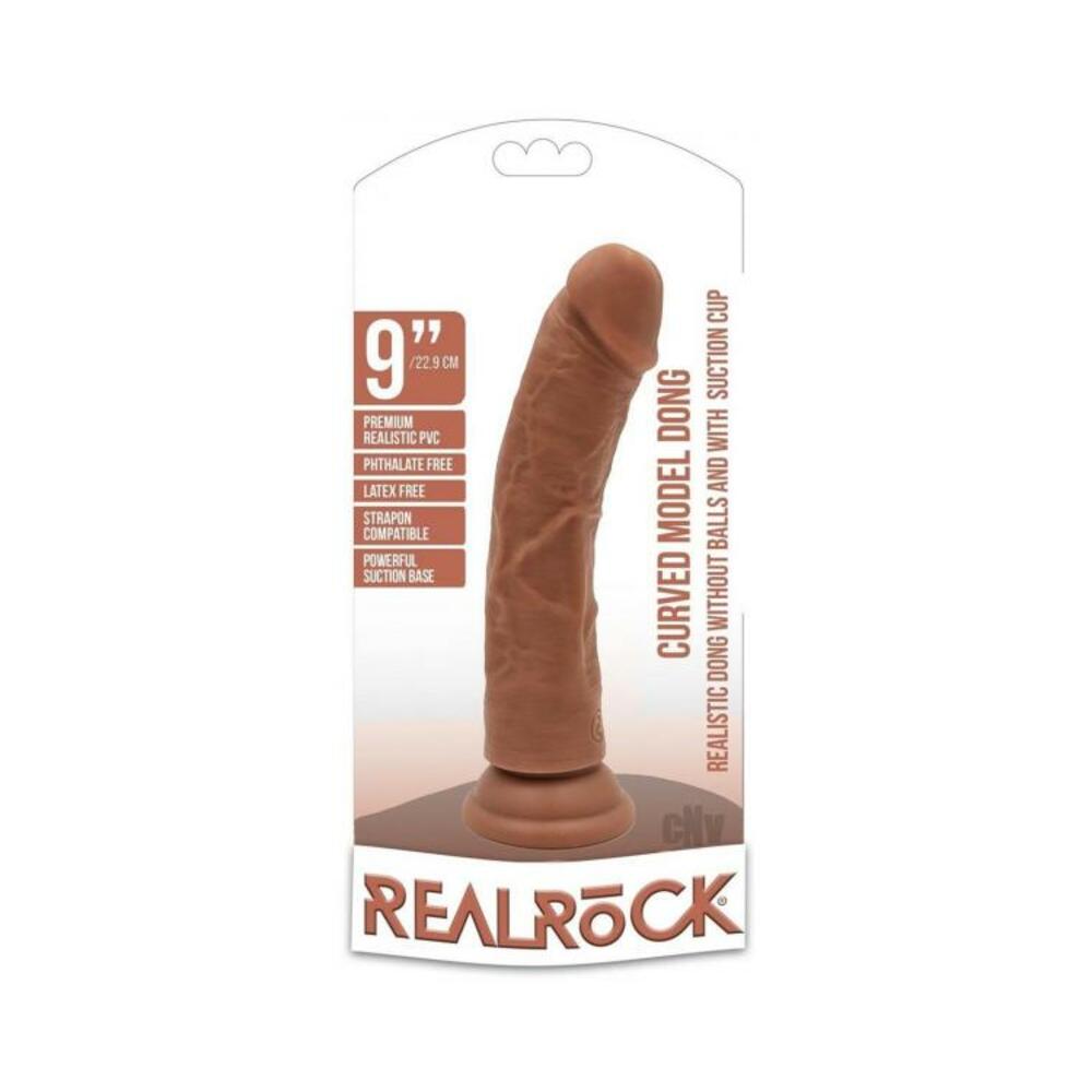 Realrock Curved Dildo 9 Tan