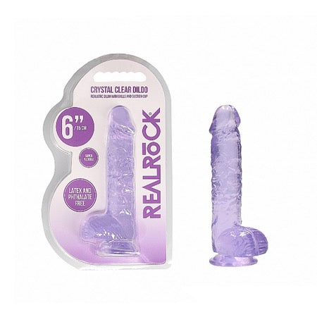 REALRoCK Jelly Dildo With Balls 6 Purp