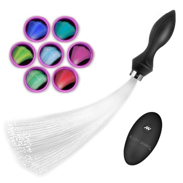 Vibrating Silicone Optical Fiber Butt Plug