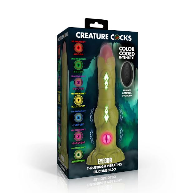 Eyegor Thrusting and Vibrating Silicone Dildo