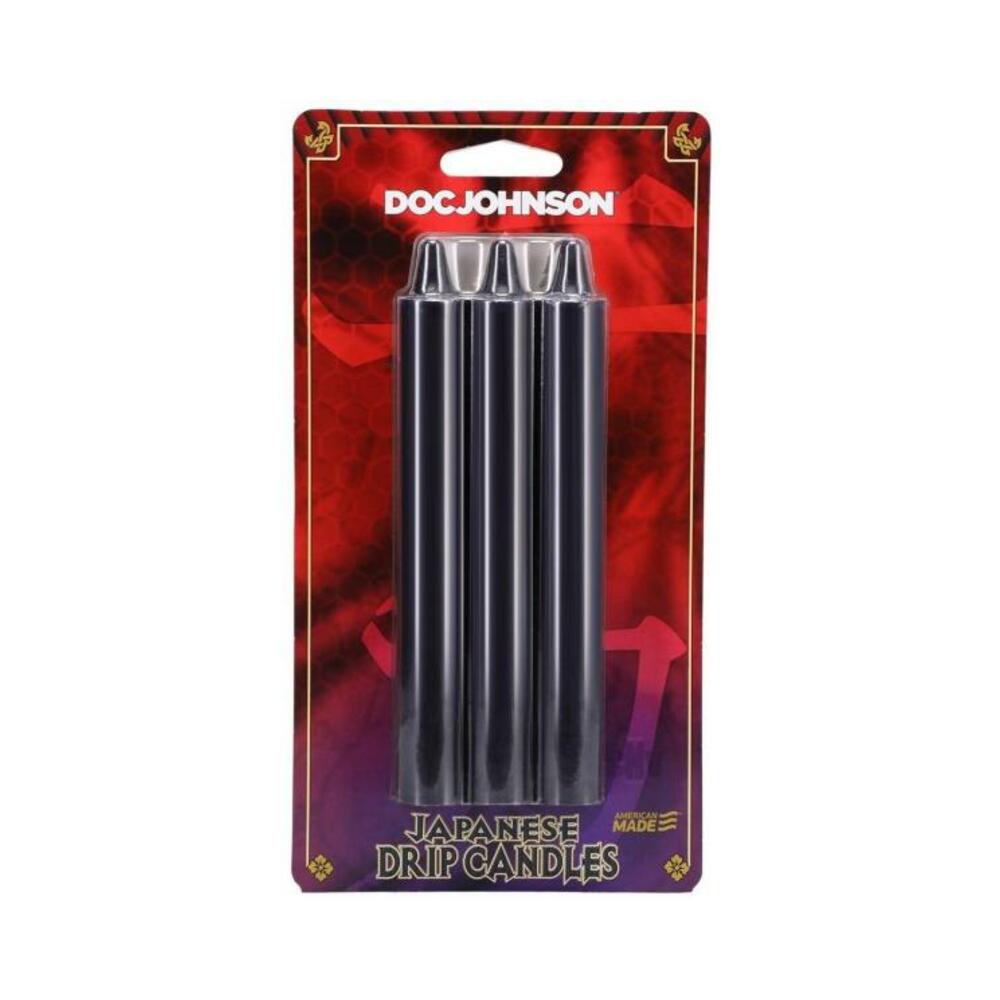 Japanese Drip Candles 3pk Black