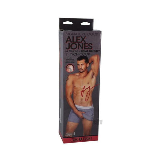 Signature Cocks Alex Jones Ultraskyn 11 In. Dual Density Dildo With Removable Vac-u-lock Suction Cup