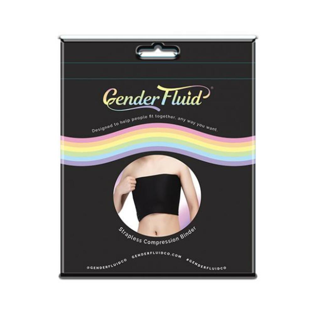 Gender Fluid Strapless Chest Compression Binder - M Black