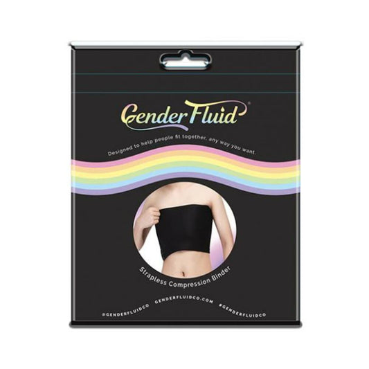 Gender Fluid Strapless Chest Compression Binder - M Black
