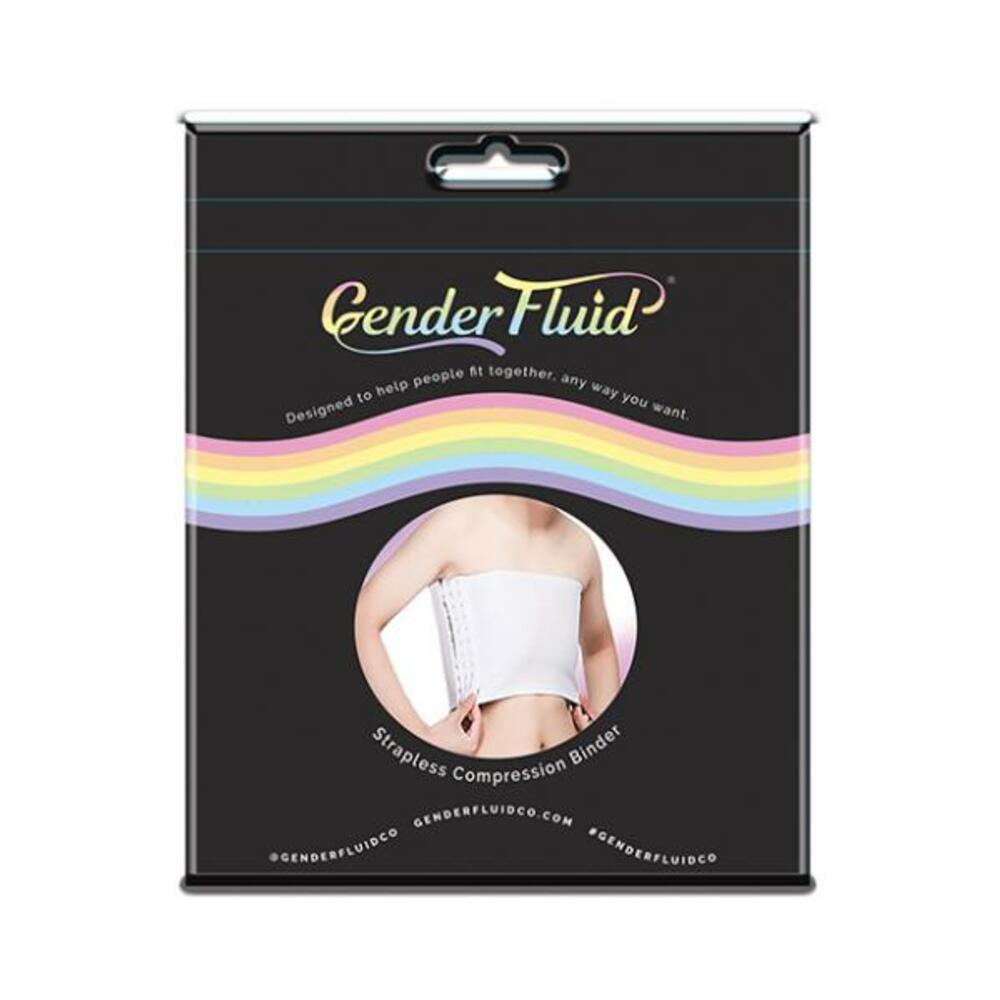 Gender Fluid Strapless Chest Compression Binder - M White