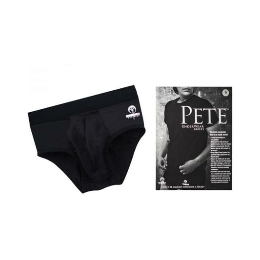 Spareparts Pete Briefs Nylon Packing Underwear Black Size M