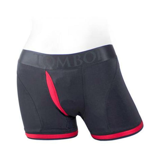 Spareparts Tomboii Nylon Boxer Briefs Harness Black/red Size Xxs