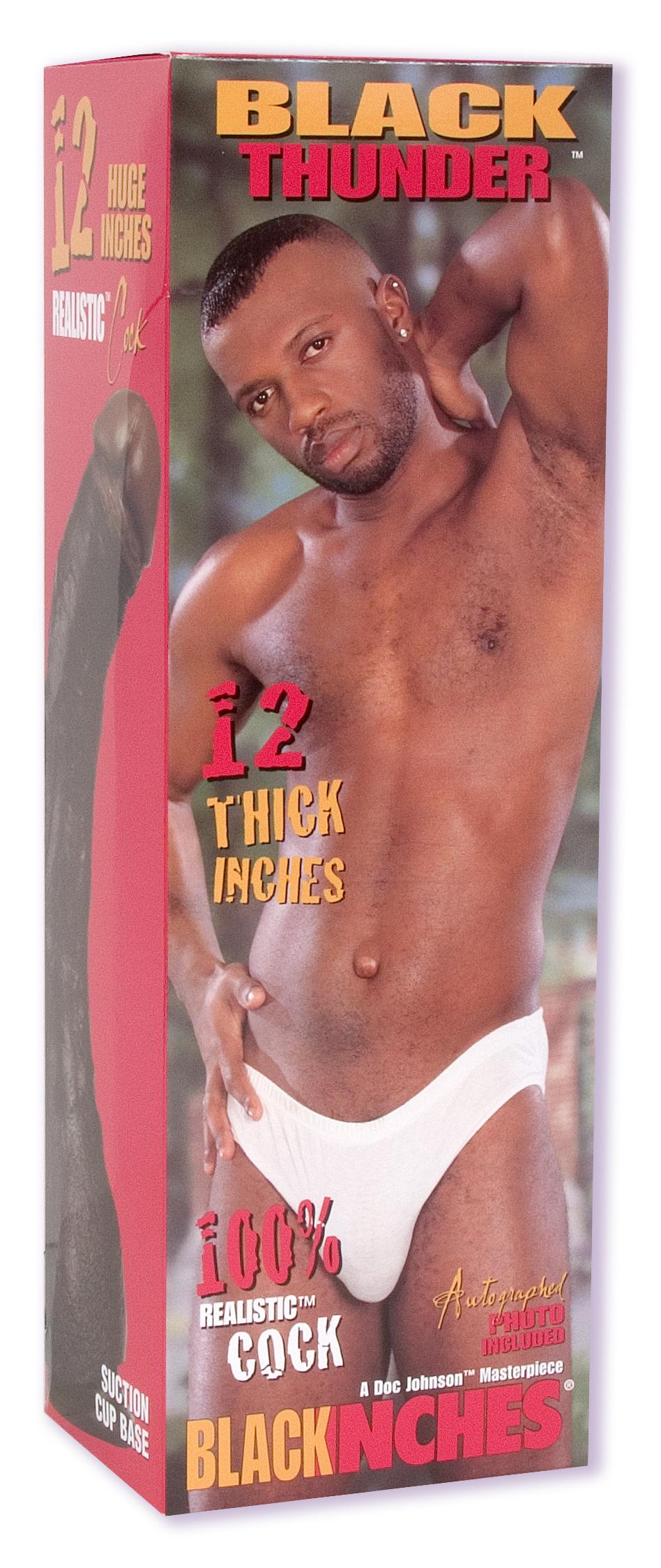 Black Thunder Realistic Cock 12 Inches Brown