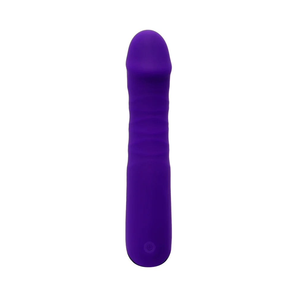 Selopa Ambition Rechargeable Vibrating Thrusting Vibrator Silicone Purple