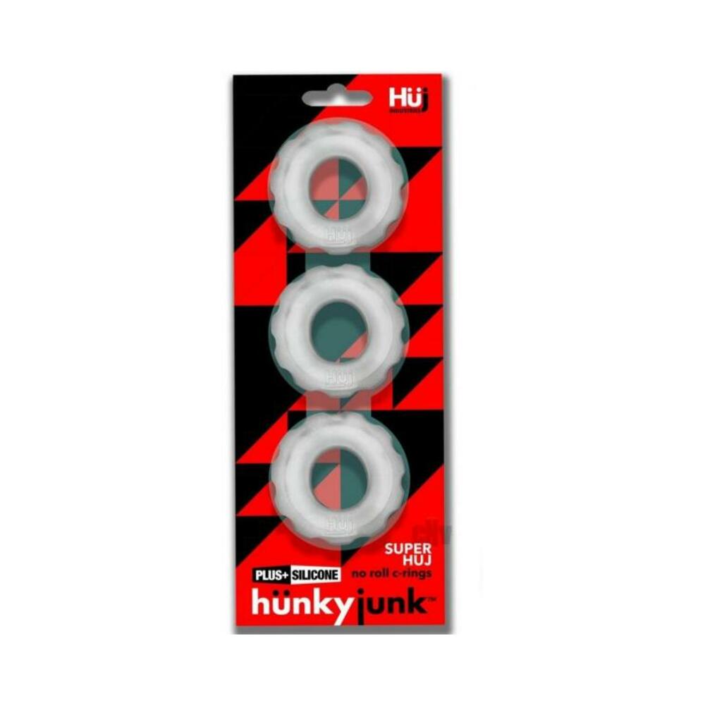 Super Huj 3pk Cockrings Clear Ice