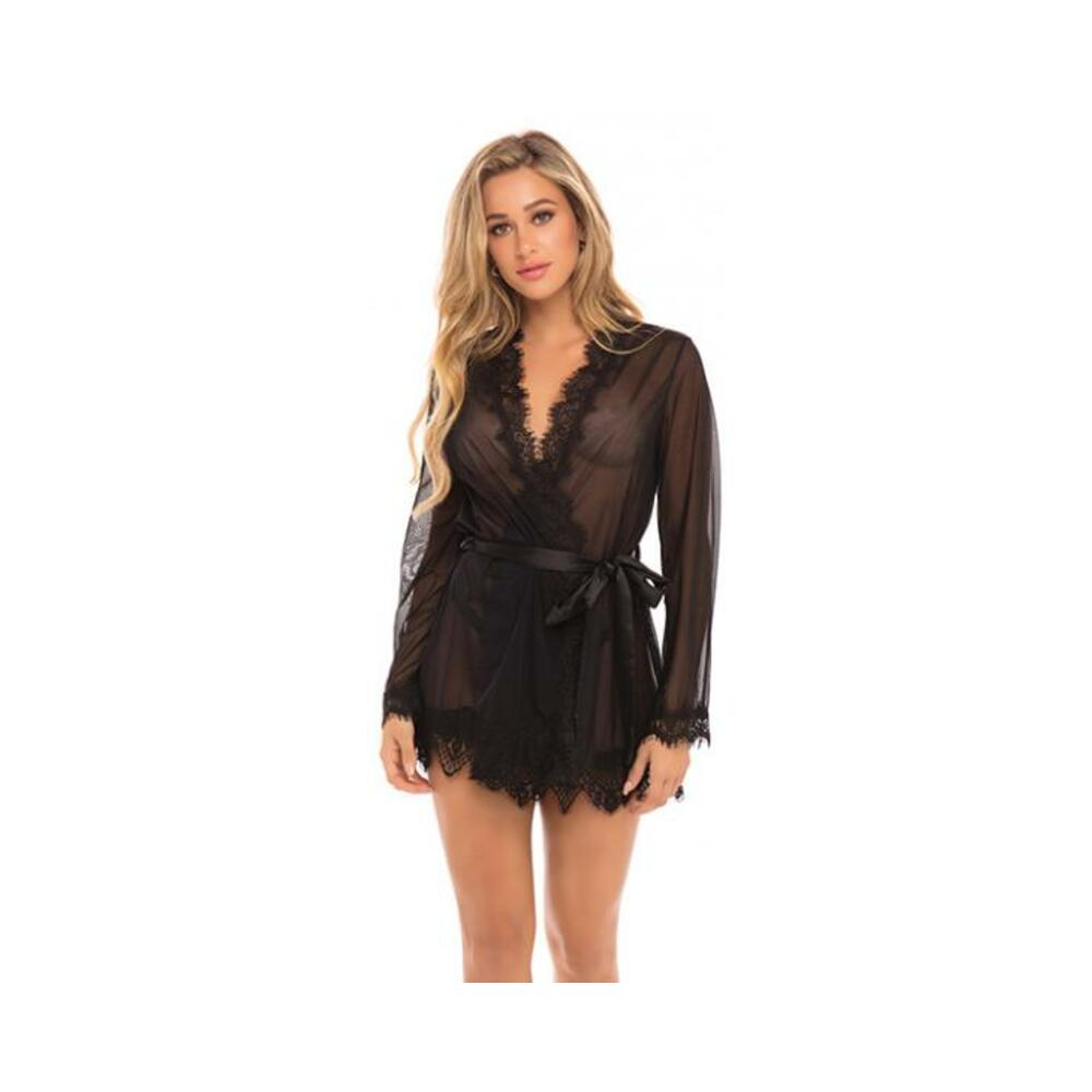 Provence Short Robe - Black L/xl