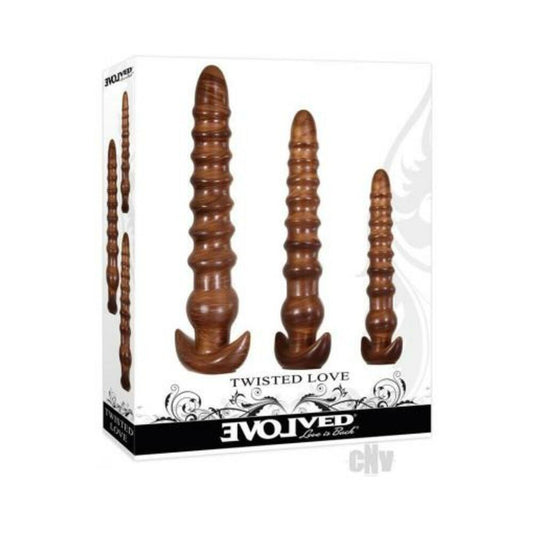Evolved Twisted Love Butt Plug Set Of 3 Gold