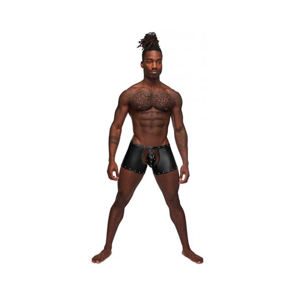Fetish Poseidon Nylon Spandex Tear Off Cup Thong Short Black L/lx